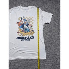 Disney Mickey & Co Est 1928 Graphic Tee White Mickey Minnie Goofy Pluto Small