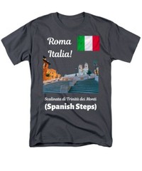 Scalinata di Trinità dei Monti Rome Italy T-shirt Souvenir Adult Size S-4XL