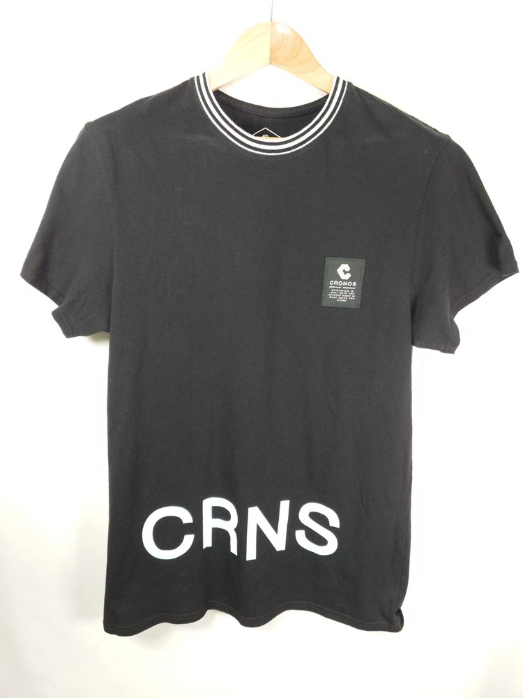 CRONOS CRNS Logo T-Shirt Mens M Black Gym Training Fitness Streetwear Japan