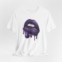 #22 Purple Dripping Lips T-Shirt – Fashionable and Trendy Design – Purple Lip T-