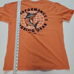 Columbia PFG Shirt Men’s Size Large Orange Short Sleeve Fishing Logo Outdoor