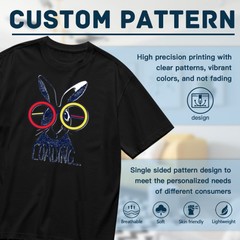 Men’s Retro Cassette Print T-Shirt – Casual Crew Neck, Polyester-Elastane Blend