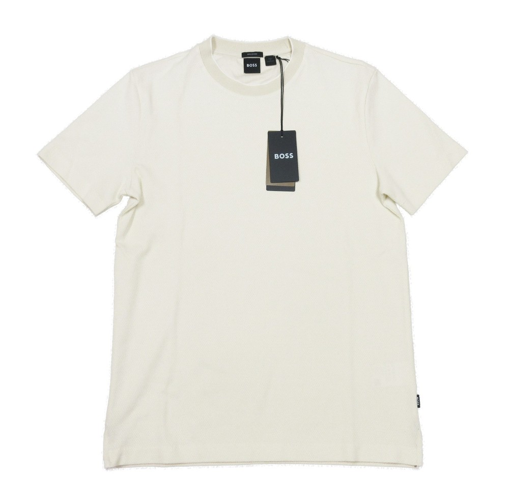Boss Hugo Boss Beige H-Thompson Textured Pattern Cotton Short Sleeve T-Shirt XL