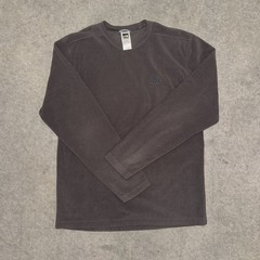 The North Face Mens Medium Long Sleeve Charcoal Gray Fleece Crewneck Pullover