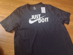 NWT, Nike Men’s Size 2XLT “Just Do It ” T-Shirt Black Style # AR5006-011 Black