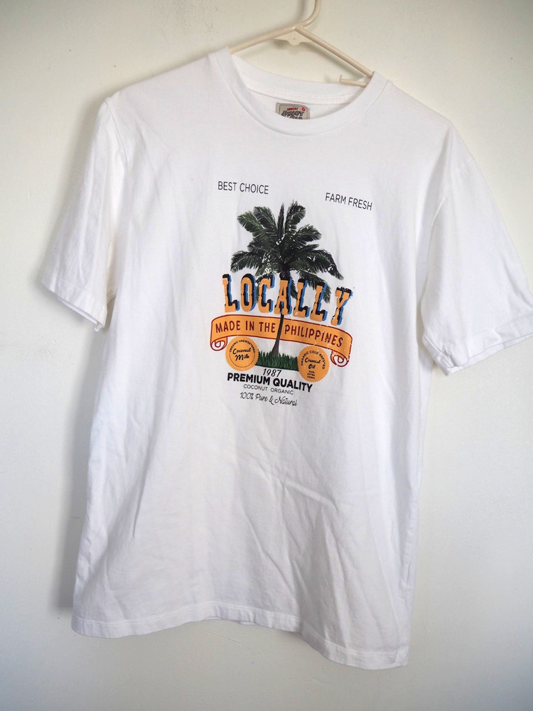 Organic Coconut Oil | Milk LOCALLY Made in Philippines White SS T Shirt Size M