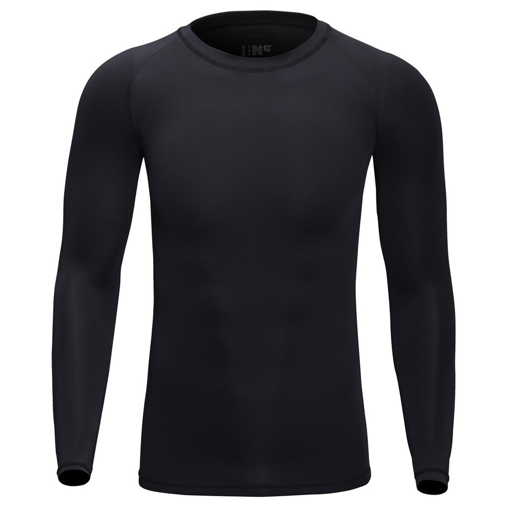 Men’s Winte Warmer Long Sleeve Moisture Wicking T-Shirt Gym Tight Shirt Liner US