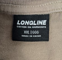 Cotton On Mens 2XL Longline T-Shirt Dark Beige “New States Unknown Projects”