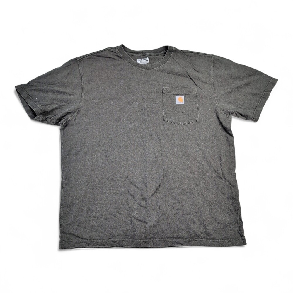 Carhartt Men’s Short Sleeve Pocket Tee L Charcoal – Classic Work T-Shirt