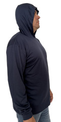Hoodie Navy High Visibility Shirt / Air Cooling Flow w/ UV Protection