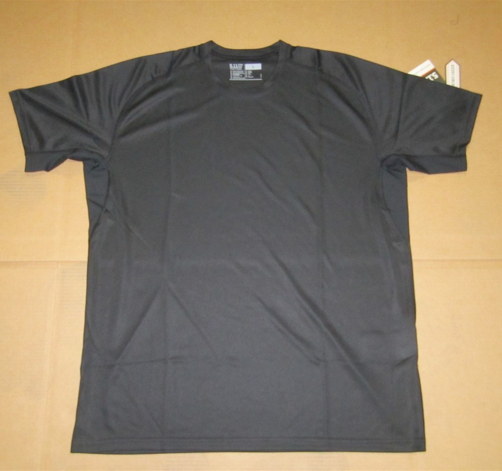 5.11 Tactical Men’s Size Large Black Loose Fit Crew Short Sleeve Shirt