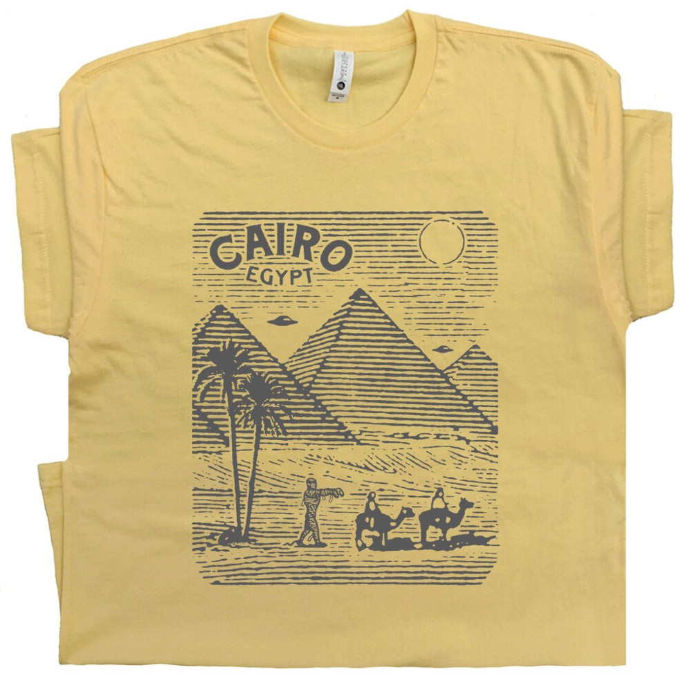 Cairo Egypt T Shirt Cool Egyptian Pyramids T Shirts for Men Women The Sphinx