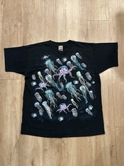 Vintage Jellyfish Species Swarm Shirt XL Fruit Of The Loom 1998