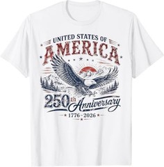250 Years American 1776 Eagle 4th of July 250th Anniversary T-Shirt