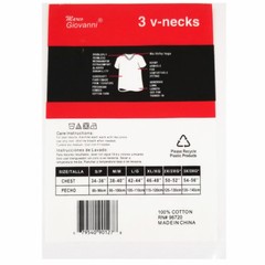 3Pcs V-Neck For Men 100% Cotton Tagless Soft T-Shirt Undershirt Tee White