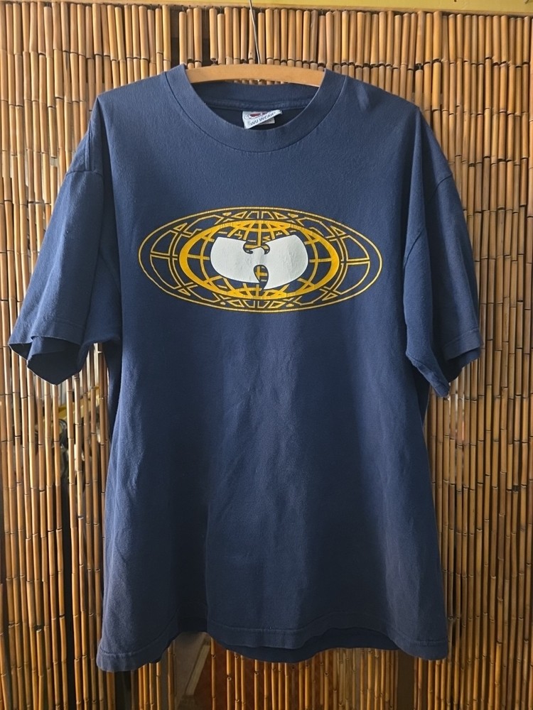 Vintage 90s Navy Wu Wear Wu Tang Clan Hip Hop T-Shirt Mens XL