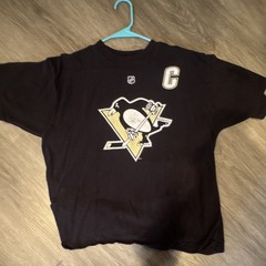 Reebok Pittsburgh Penguins Sidney Crosby #87 Black Crew Neck Tee Men’s L