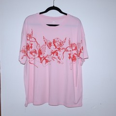 Baby Angels 100% Cotton Woman’s T Shirt Pink/Red Oversized Be My Valentine