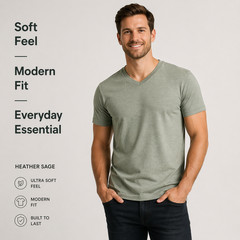 True Classic V-Neck T-Shirts 6 Pack Men Size 2XL New No Tags Soft Premium Fit