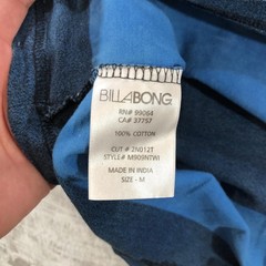 Billabong Shirt Mens Medium Blue Striped Pocket Tee Crewneck Cotton M909NTWI