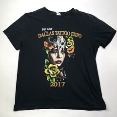 Dallas Tattoo Expo 2017 Texas Inked Black Floral-Witch T-Shirt Men’s Size L