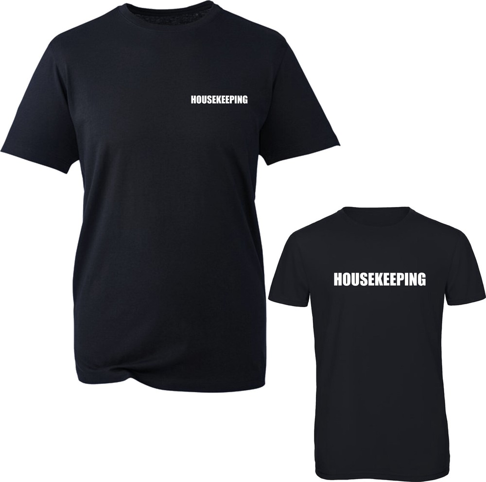 Housekeeping LC & Back T-Shirt Domestic Cleaning Work Wear Front Back Unisex Top