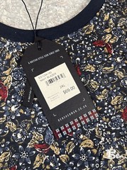 Ben Sherman mens blue Short Sleeve floral tshirt size XXL