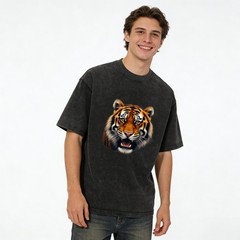 Mens Vintage Wash T Shirt Custom Front Back Print Personalized Photo Text Tee