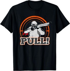 NEW LIMITED Pull Clay Skeet Shooting Trap Shotgun Target Gift T-Shirt