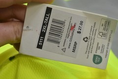 GSS Safety Shirt Mens 2XLT Tall Yellow Black Hi Vis Reflective ANSI Class 2