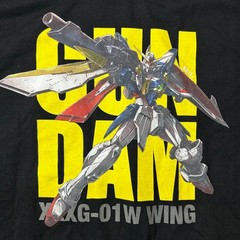 BAIT x Gundam Universe Men Wing Gundam T-Shirt Mens Black Short Sleeve Tee – 2XL
