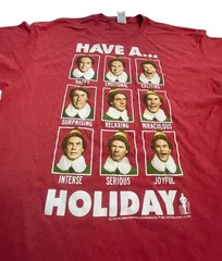 Funny Will Ferrell Elf “Have A…Holiday” T-Shirt Red Sz XL Christmas