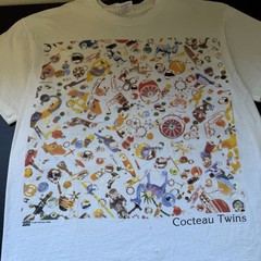 Vintage 1994 Cocteau twins Four-calendar cafe T-shirt Size LARGE 19.5×26”