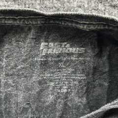 Fast & Furious T-Shirt Mens Size XL Charcoal Acid Wash Street Racing Graphic Tee