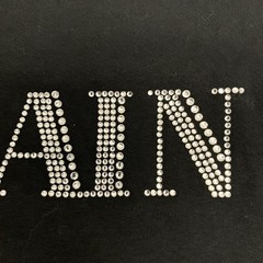 Balmain – Logo T Shirt Rhinestone Buttons – Black – Size: XS
