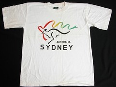 Vtg Sydney Australia Kangaroo Logo T Shirt M 100% Cotton NOS