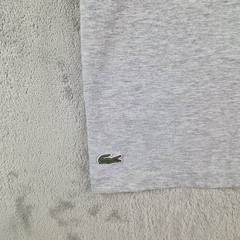 Lacoste Graphic Tee Mens Small Gray Regular Fit Crocodile 3D Streetwear Designer