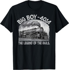 Big Boy 4014 Steam Engine Locomotive Train Vintage Railroad Cotton Unisex Tee
