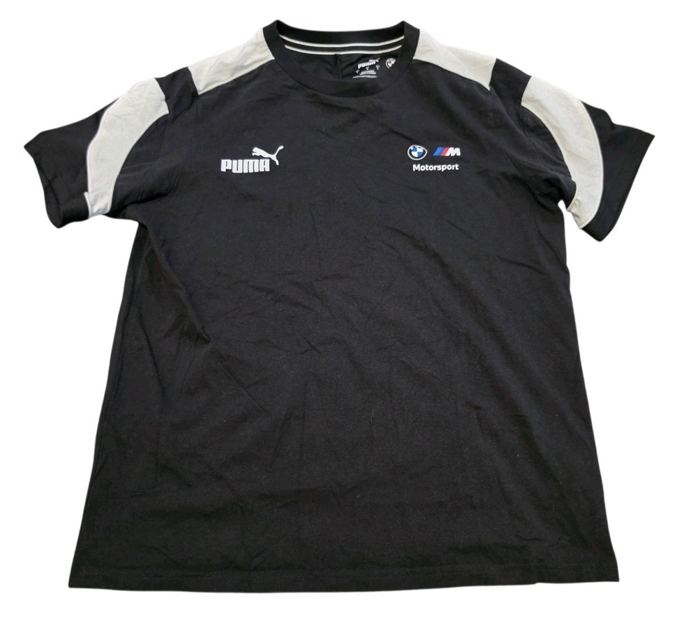Puma × BMW Motorsport Racing Black Logo Graphic T-Shirt Size L