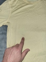 Unbound Merino Shirt Mens XS Yellow Solid 100% Merino Wool Crew Neck T-Shirt