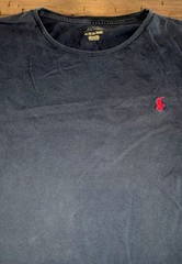 Polo Ralph Lauren Black T-shirt Mens XL Red Pony Logo Short Sleeve