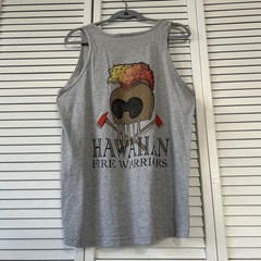 VTG Y2K Alstyle AAA Hawaiian Fire Warriors Tank Top Men’s L Alii Graphics Gray