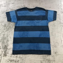 Billabong Shirt Mens Medium Blue Striped Pocket Tee Crewneck Cotton M909NTWI