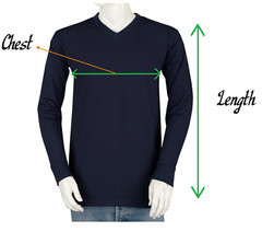 Styllion Big and Tall Mens Shirts – V Neck Long Sleeve – Heavy Weight – VLS