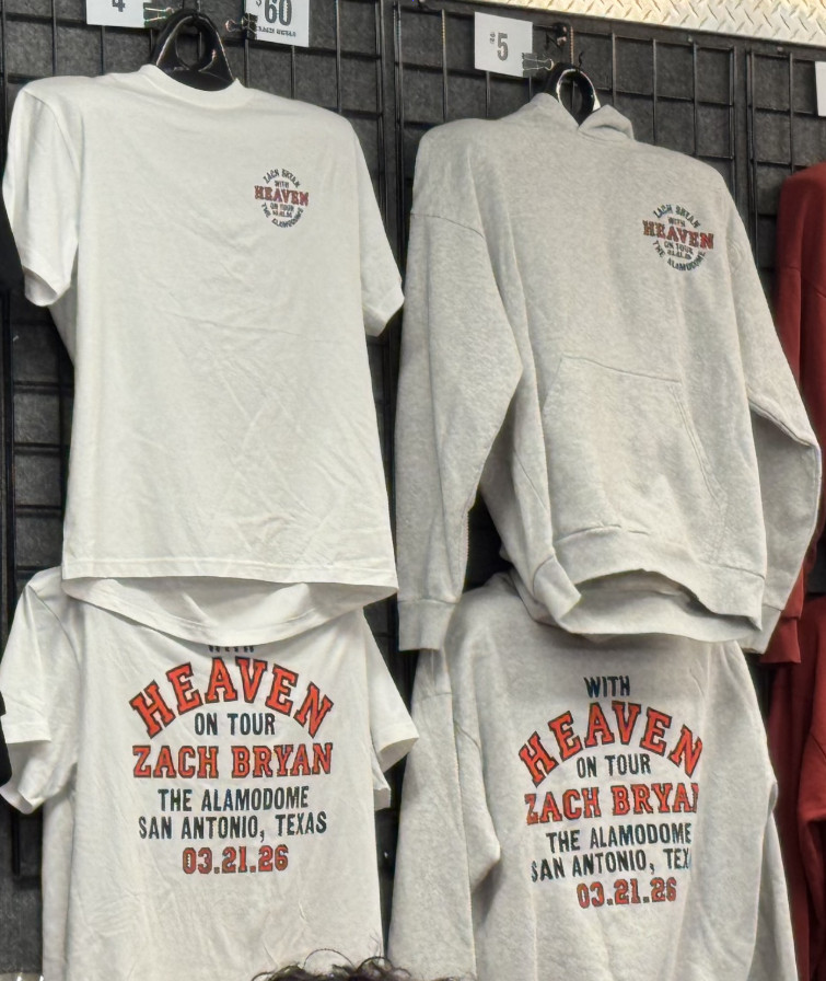 Zach Bryan Tour With Heaven On Tour Mar 21st 2026 San Antonio T-shirt Hoodie