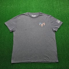 Jedco Tshirt Mens 2XL Gray American Flag Hunting Dog Freedom Graphic Tee