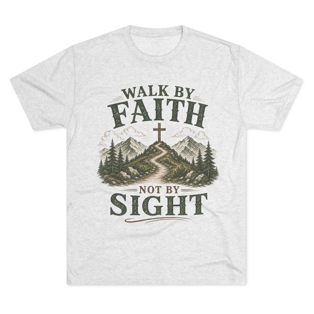 Walk By Faith mountain cross tee | Faith T-Shirt