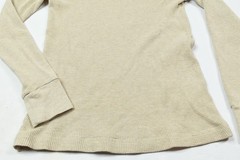 Polo Ralph Lauren Waffle-Knit Thermal Shirt Mens Small Beige Long Sleeve Slim