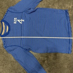 Y2K Hollister Men XL Blue White Striped Long Sleeve Skater Beach Boy Skinny Tall