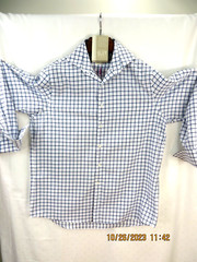 MICHAEL KORS NON IRON 100% Cotton SZ 161/2 (34-35) Men’s White Blue Dress Shirt